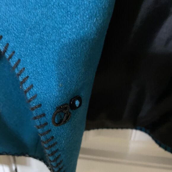 Vintage Mid-West Garment Co Teal Cropped Western-Style Bolero Jacket Medium - Picture 8 of 10
